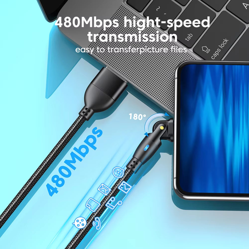 USB Type C Cable for Realme Huawei P30 3A Fast Charging Data Cord for Samsung Oneplus Poco F3 Iphone Charger Micro USB Wire
