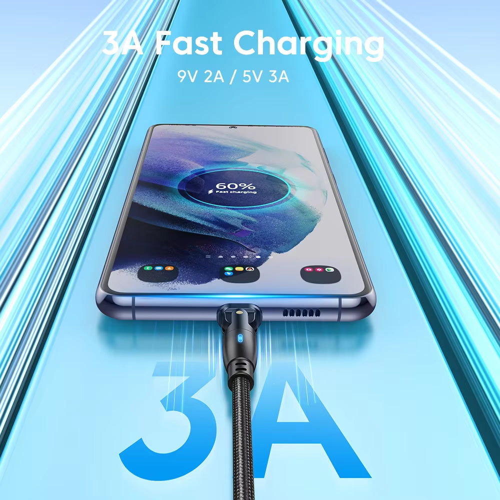 USB Type C Cable for Realme Huawei P30 3A Fast Charging Data Cord for Samsung Oneplus Poco F3 Iphone Charger Micro USB Wire