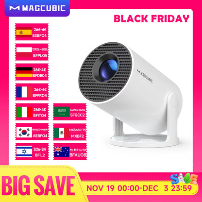 Projector HY300 PRO 8K Android 14 Dual Wifi6 290ANSI Allwinner H726 BT5.4 1080P 1280*720P Home Cinema Outdoor Projetor