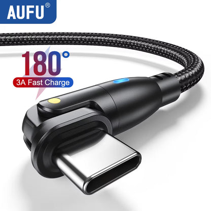 USB Type C Cable for Realme Huawei P30 3A Fast Charging Data Cord for Samsung Oneplus Poco F3 Iphone Charger Micro USB Wire
